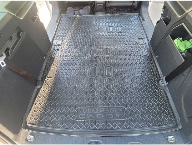 Коврик в багажник Volkswagen Caddy IV (2020-...) Maxi 7 мест (Avto-Gumm). Фото 9