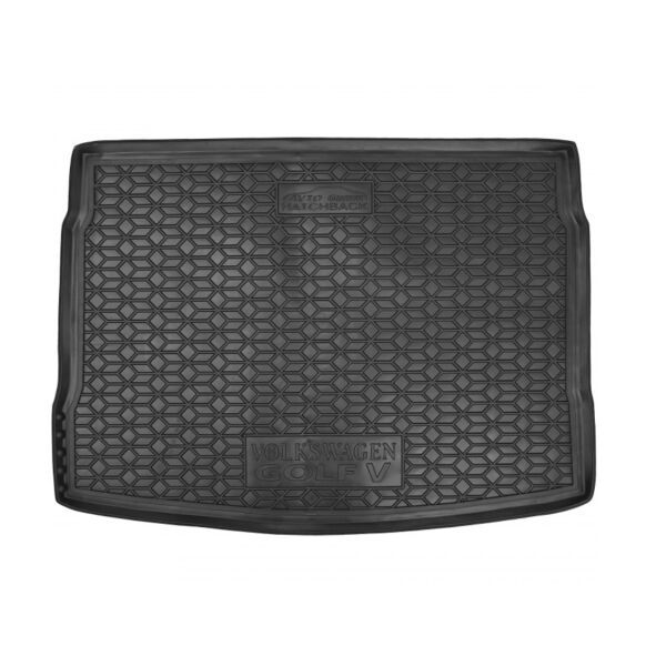 Коврик в багажник для Volkswagen Golf 5 2003- (hatchback) полноразмерная запаска (Avto-Gumm)