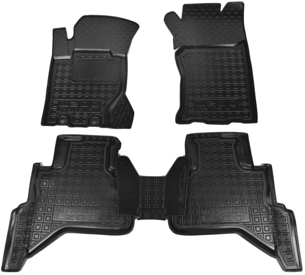 Коврики в салон Mitsubishi L200 (2024-...) Invite Резиновые (Avto-Gumm). Фото 11