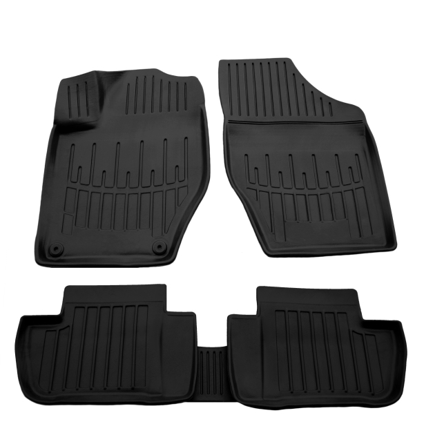 3D резиновые коврики для Citroen C4 (N) (2010-2018) с бортами 30 мм Stingray