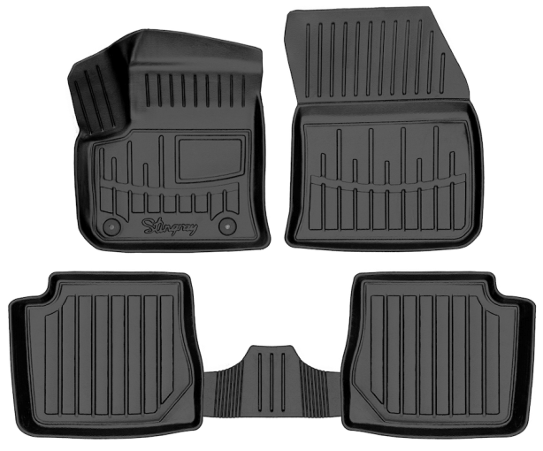 3D коврики для Citroen e-C4 X (2022-...) с бортиками 30 мм (Stingray)