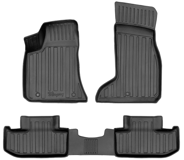 3D резиновые коврики для Dodge Challenger 4WD 2008-2023 с бортиками 30 мм Stingray