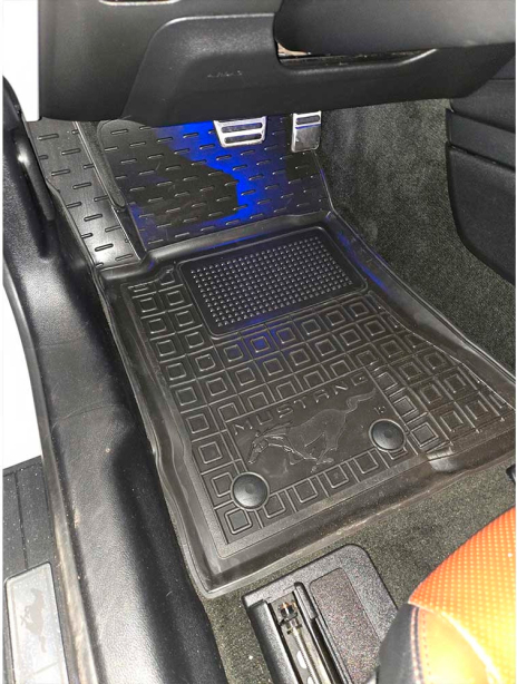 Резиновые коврики в салон Ford Mustang 2015-2023 (Avto-Gumm)