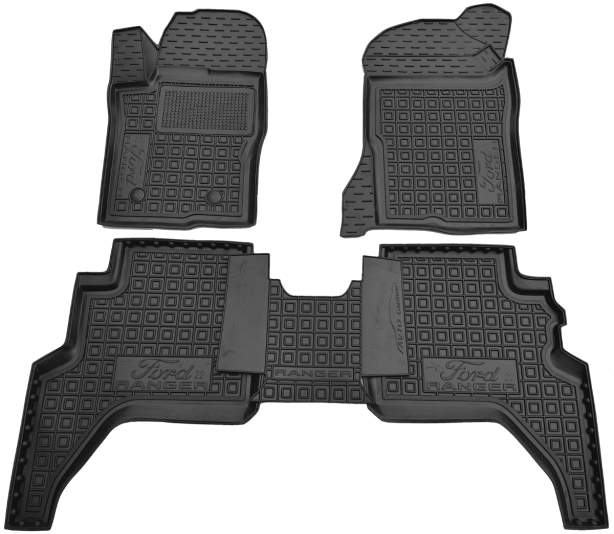 Резиновые коврики в салон Ford Ranger 2022- (Avto-Gumm)