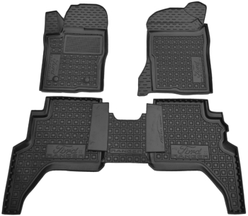 Резиновые коврики в салон Ford Ranger 2022- (Avto-Gumm)
