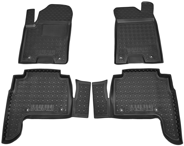 Автомобильные коврики в салон Infiniti QX56/QX80 2010- 5 мест (Avto-Gumm)
