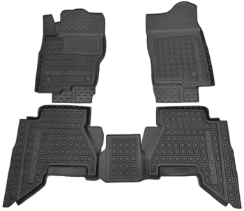 Резиновые коврики в салон Nissan Pathfinder (R51) 2010-2014 (Avto-Gumm)