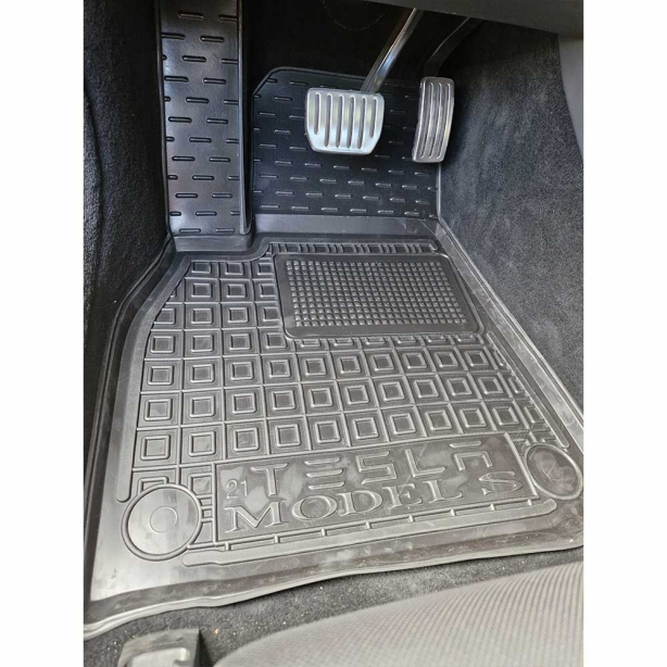Резиновые коврики в салон Tesla Model S 2021- (Avto-Gumm). Фото 2