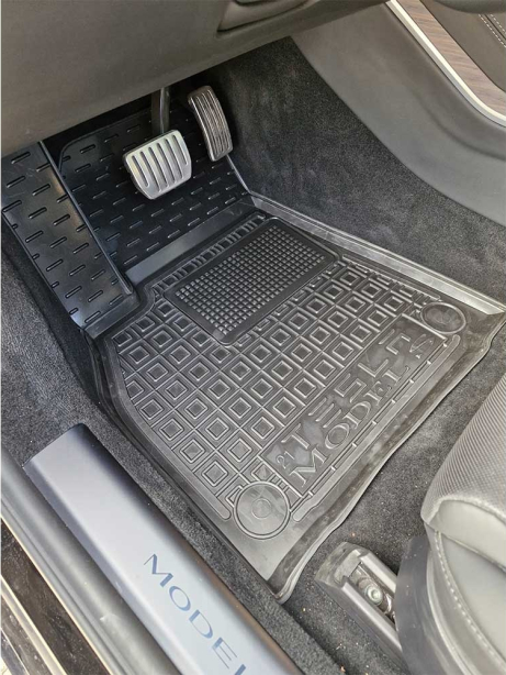 Резиновые коврики в салон Tesla Model S 2021- (Avto-Gumm). Фото 3
