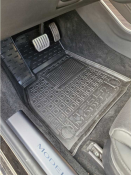 Резиновые коврики в салон Tesla Model S 2021- (Avto-Gumm). Фото 3
