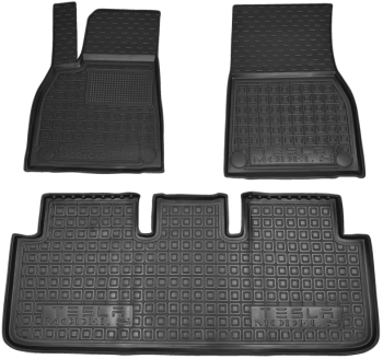 Резиновые коврики в салон Tesla Model S 2021- (Avto-Gumm)