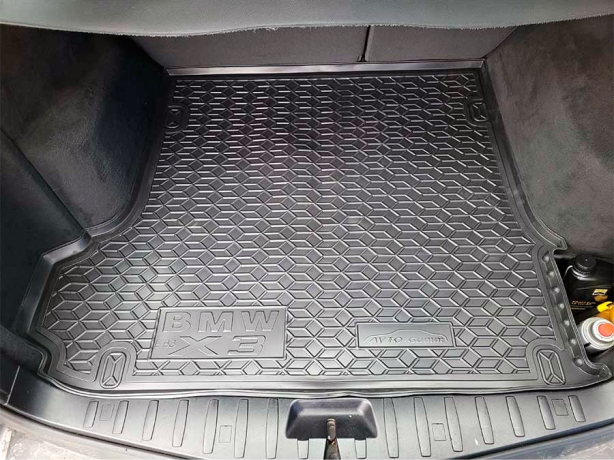Автомобильный коврик в багажник BMW X3 (E83) 2004-2010 (Avto-Gumm). Фото 2