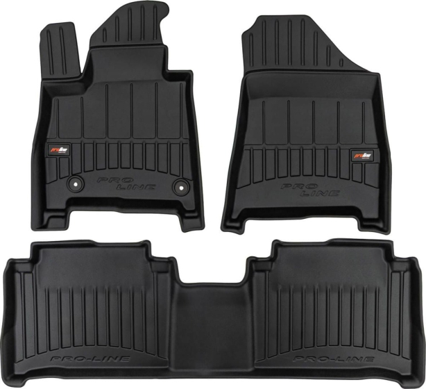 Резиновые коврики в салон для Hyundai Santa Fe (mkV) 2024→ (1-2 ряд) (Frogum Proline 3D)