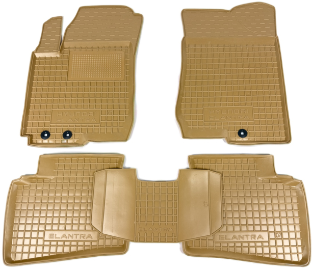 Автомобільні килимки у салон Hyundai Elantra 2006-2011 (HD) бежеві (AVTO-Gumm)