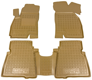 Автомобільні килимки у салон Hyundai Santa Fe 2000-2006 бежеві (AVTO-Gumm)