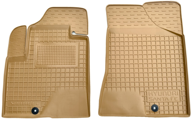 Автомобільні килимки у салон Hyundai Santa Fe 2006-2010 бежеві (AVTO-Gumm). Фото 2