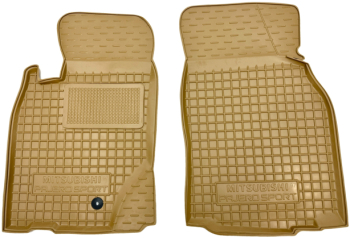 Автомобільні килимки у салон Mitsubishi Pajero Sport 1998-2007 бежеві (AVTO-Gumm). Фото 3