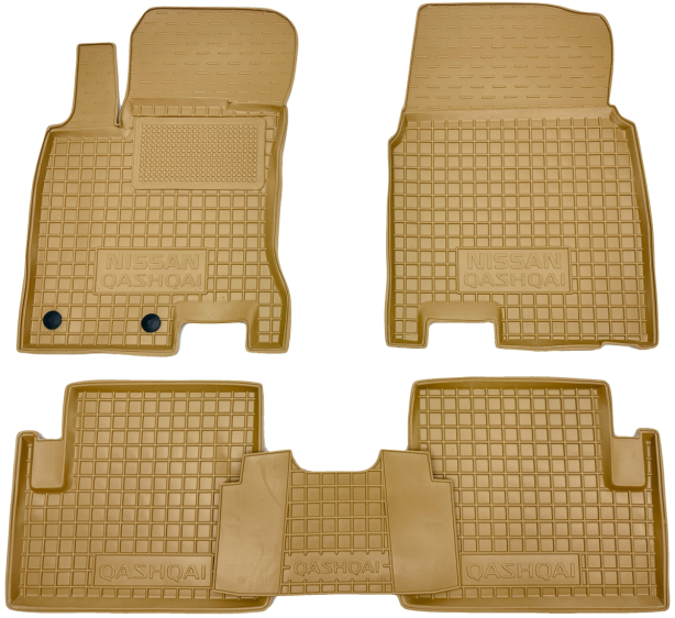 Автомобільні килимки у салон Nissan Qashqai 2007- бежеві (AVTO-Gumm)