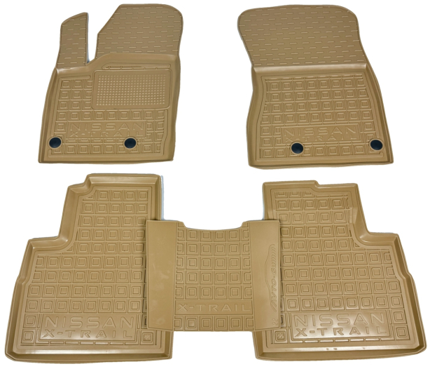 Автомобільні килимки у салон Nissan X-Trail (T33) 2022- бежеві (AVTO-Gumm)