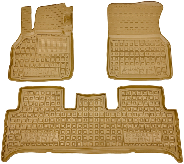 Автомобільні килимки у салон Renault Scenic 2 2002-2009 бежеві (AVTO-Gumm)