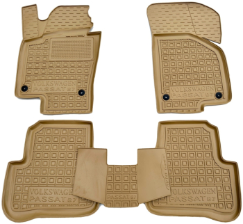 Автомобильные коврики в салон Volkswagen Passat B6 05-/B7 11- бежевые (AVTO-Gumm)