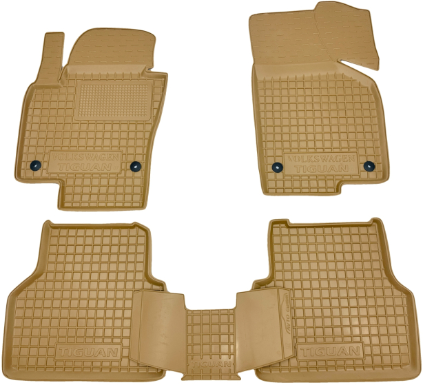 Автомобильные коврики в салон Volkswagen Tiguan 2007-2016 бежевые AVTO-Gumm