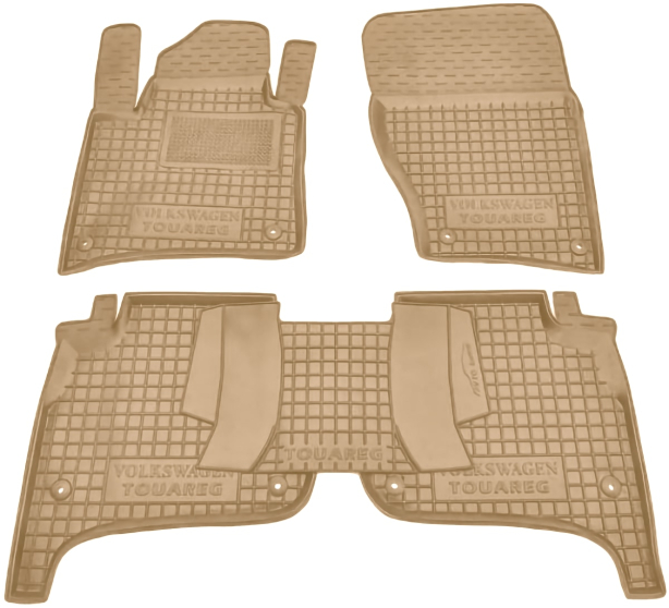 Автомобильные коврики в салон Volkswagen Touareg 2010- бежевые AVTO-Gumm