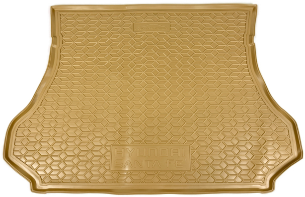 Автомобильный коврик в багажник Hyundai Santa Fe 2000-2006 бежевый (AVTO-Gumm)