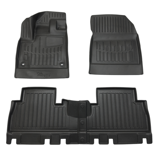 3D килимки Citroen Berlingo III (2018-...) з підлокітником з бортиками 30 мм (Stingray)