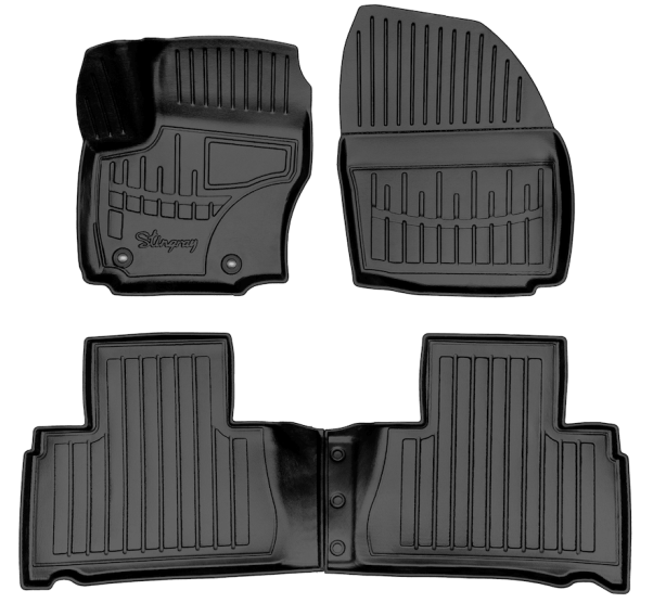 3D килимки для FORD Galaxy (WA6) (2006-2015) (овальні кліпси) з бортиками 30 мм (Stingray)
