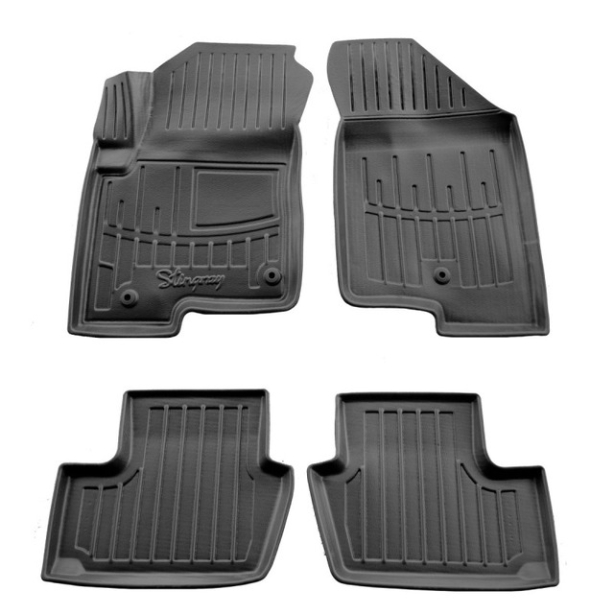 3D коврики JEEP Compass І 2006-2016 2 клипсы на водительском с бортиками 30 мм Stingray