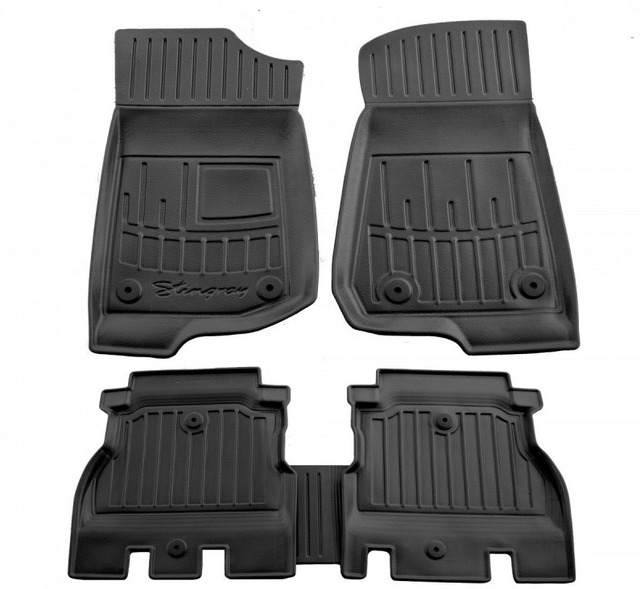 3D коврики Jeep Wrangler JL 5-дверные 2018-... с бортиками 30 мм Stingray