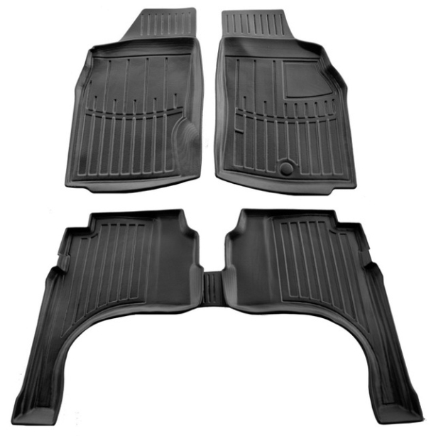3D коврики Mitsubishi L200 K60T 1996-2006 с правым рулём и бортиками 30 мм Stingray