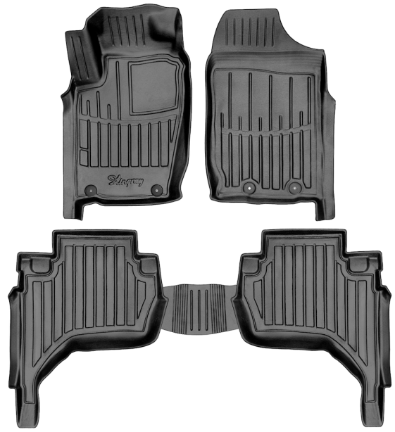 3D килимки для Mitsubishi L200 (KAOT) (2006-2015) (arabic version) з бортиками 30 мм (Stingray)