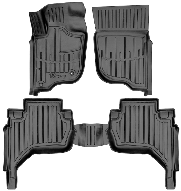 3D килимки для Mitsubishi L200 (KAOT) (2006-2015) з бортиками 30 мм (Stingray)