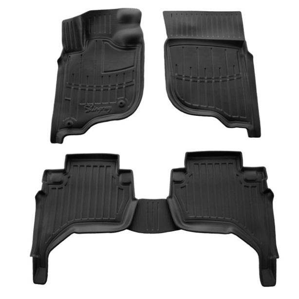 3D коврики Mitsubishi L200 KAOT 2006-2015 с бортиками 30 мм Stingray