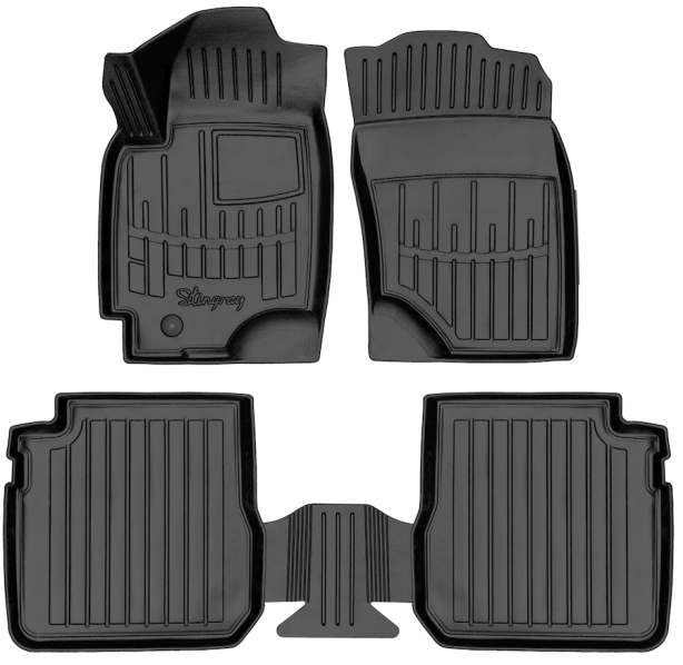 3D килимки для Mitsubishi Outlander (2003-2006) з бортиками 30 мм (Stingray)