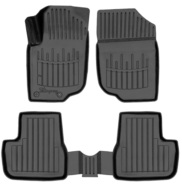 3D коврики Peugeot 207 2006-2012 с бортиками 30 мм Stingray