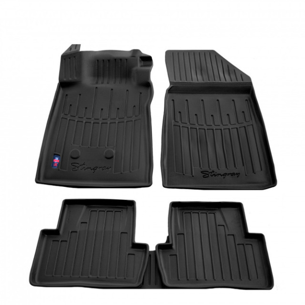 3D Резиновые коврики Renault Clio III 2005-2012 с бортиками 30 мм Stingray
