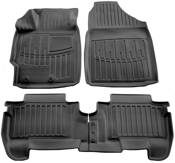 3D килимки для Toyota Yaris II (XP9) (2006-2011) з бортиками 30 мм (Stingray)