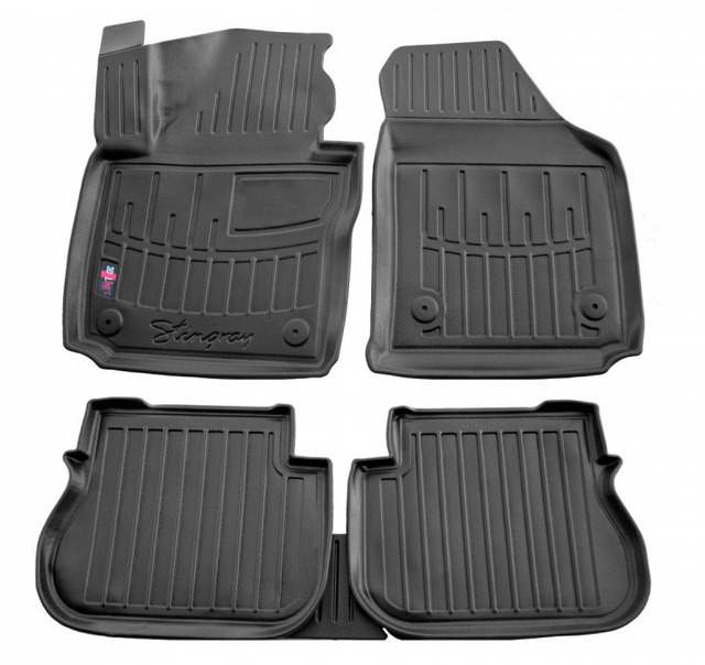 Резиновые 3D коврики Volkswagen Caddy III 2003-... 4-дверный с бортиками 30 мм Stingray