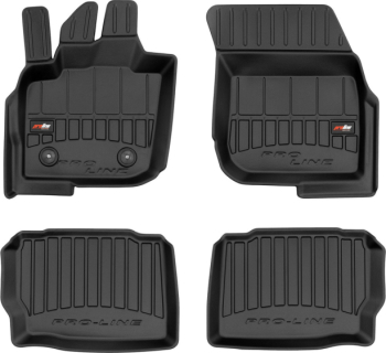 Резиновые коврики в салон Ford Mondeo (mkV) 2014-2022 EU между клипсами 24.5 см Frogum Proline Premium