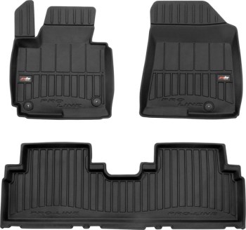 Резиновые коврики в салон Kia Carens (mkIII) 2013-2019 (1-2 ряд) Frogum Proline Premium