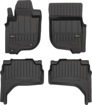 Гумові килимки в салон Mitsubishi L200 (mkV) 2014-2023; Fiat Fullback (mkI) 2016-2019 (double cab) (Frogum Proline Premium)