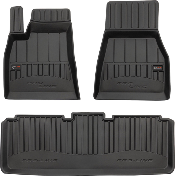 Резиновые коврики в салон Tesla Model S (mkI) 2012-2020 (Frogum Proline Premium)