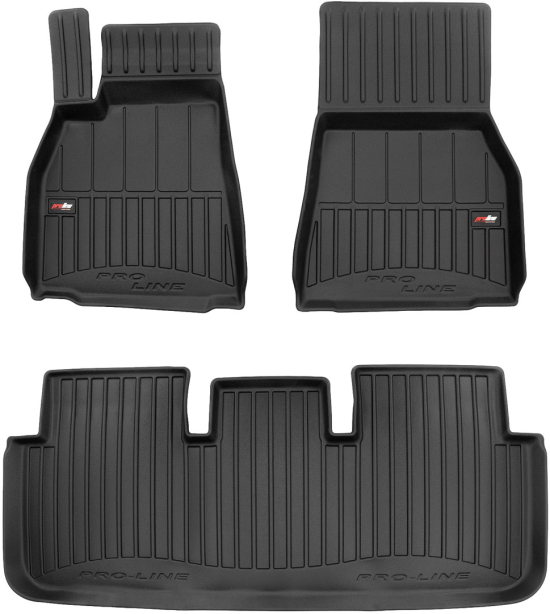 Резиновые коврики в салон Tesla Model S (mkI) 2021→ (Frogum Proline Premium)