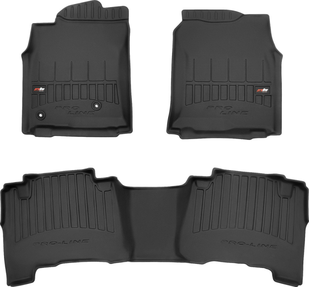 Резиновые коврики в салон Toyota Land Cruiser Prado (J120) 2002-2009 1-2 ряд Frogum Proline Premium