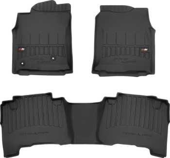Резиновые коврики в салон Toyota Land Cruiser Prado (J120) 2002-2009 1-2 ряд Frogum Proline Premium