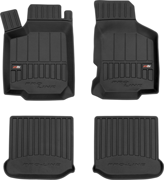 Резиновые коврики в салон Volkswagen Golf (mkIV) 1997-2006 / Bora (mkI) 1999-2006 / New Beetle (mkI) 1998-2011; Skoda Octavia (mkI) 1996-2011; Seat Leon (mkI) 1999-2006 / Toledo (mkII) 1998-2004 (Frogum Proline Premium)