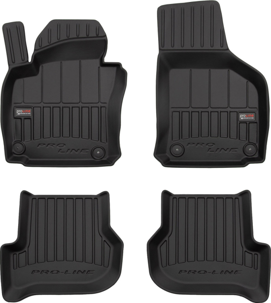 Резиновые коврики в салон Volkswagen Golf (mkVI) 2008-2014; Skoda Octavia (mkII) 2004-2013 (Frogum Proline Premium)